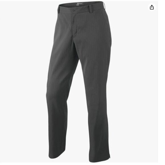 Nike Tour Performance Gray Striped Dri Fit Golf Pants Size 40x32 - Picture 1 of 11